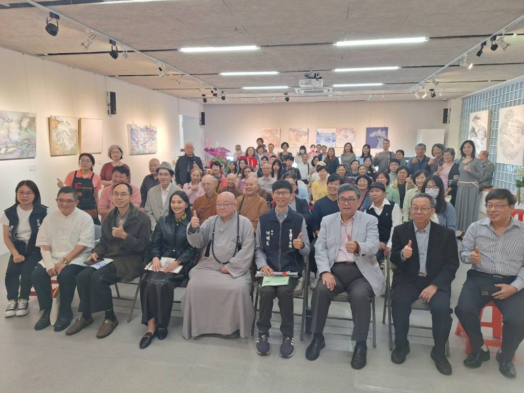 華梵大學助理教授吳軒慧當代書畫個展   宜蘭市圖開幕茶會僧俗雲集