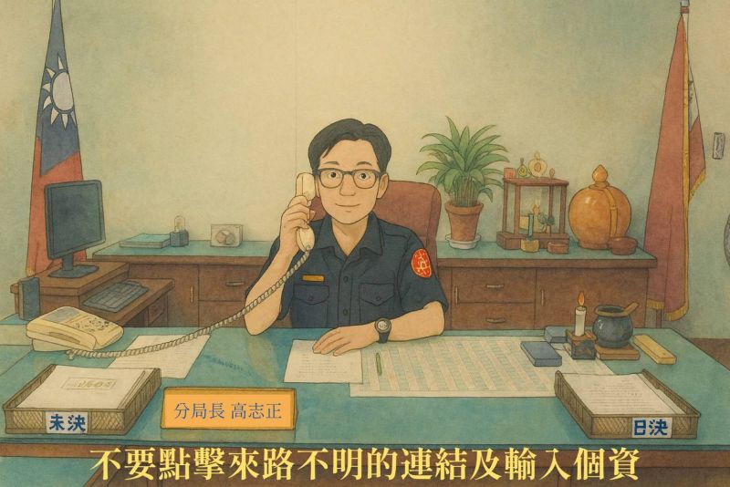 東港警分局長警廣反詐宣導　冷靜查證勿點不明連結