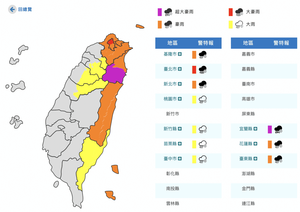 颱風外圍環流＋東北季風增強！宜蘭紫爆留意「超大豪雨」