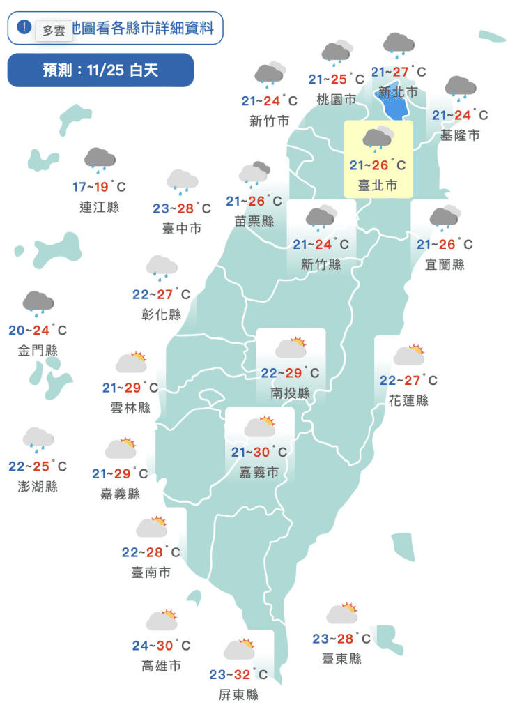 越晚雨越大！明起天氣好轉回溫　下周強冷空氣報到再變天