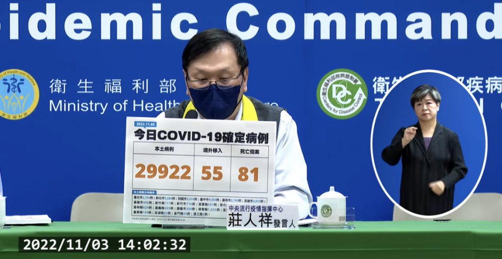 今本土+29922、境外+55 　新增81例死亡