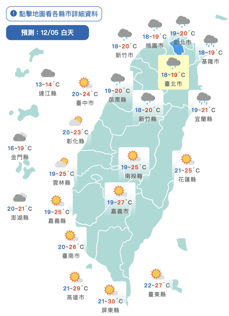 東北季風接力報到！氣象局發布豪雨特報　北部越晚越濕冷