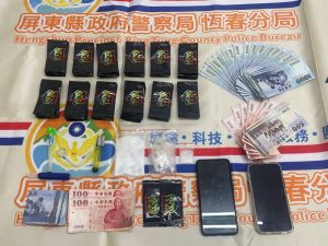 恆警積極查緝販毒　查獲百餘包毒品咖啡包