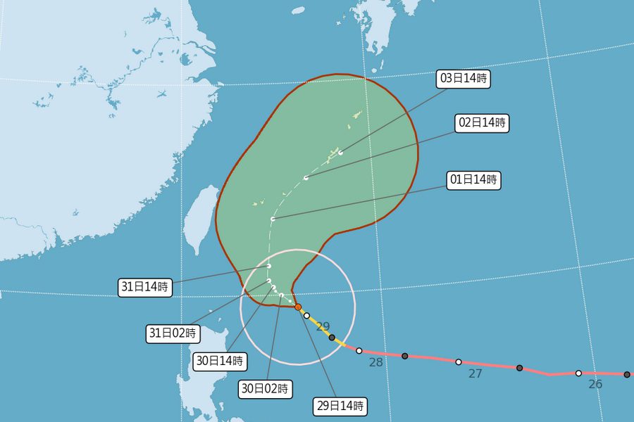 瑪娃颱風最快今晚發海警　外圍環流將影響臺灣天氣數日