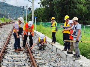 交通部於6月4日完成臺鐵南平至萬榮站雙軌化工程履勘