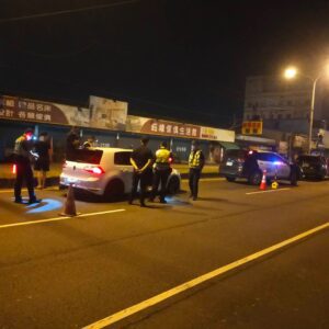 暑期大執法　里港警分局「監、環、警」聯合稽查 打擊危險駕車行為