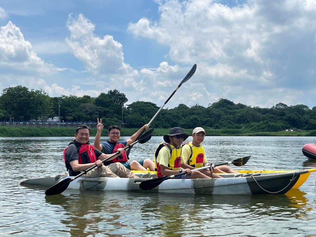 陳皇宇爭取在大潭埤旺萊公園水域進行遊憇體驗活動