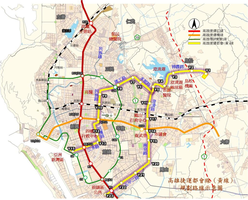 捷運黃線及小港林園線　土建統包標開標結果說明