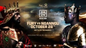 TYSON FURY 與 FRANCIS NGANNOU 的對決將於 10 月 28 日在多個地區的 DAZN PPV 播出