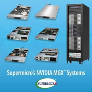 Supermicro基於NVIDIA GH200 Grace Hopper 超級晶片的伺服器開始出貨，為業界首款NVIDIA MGX系列產品