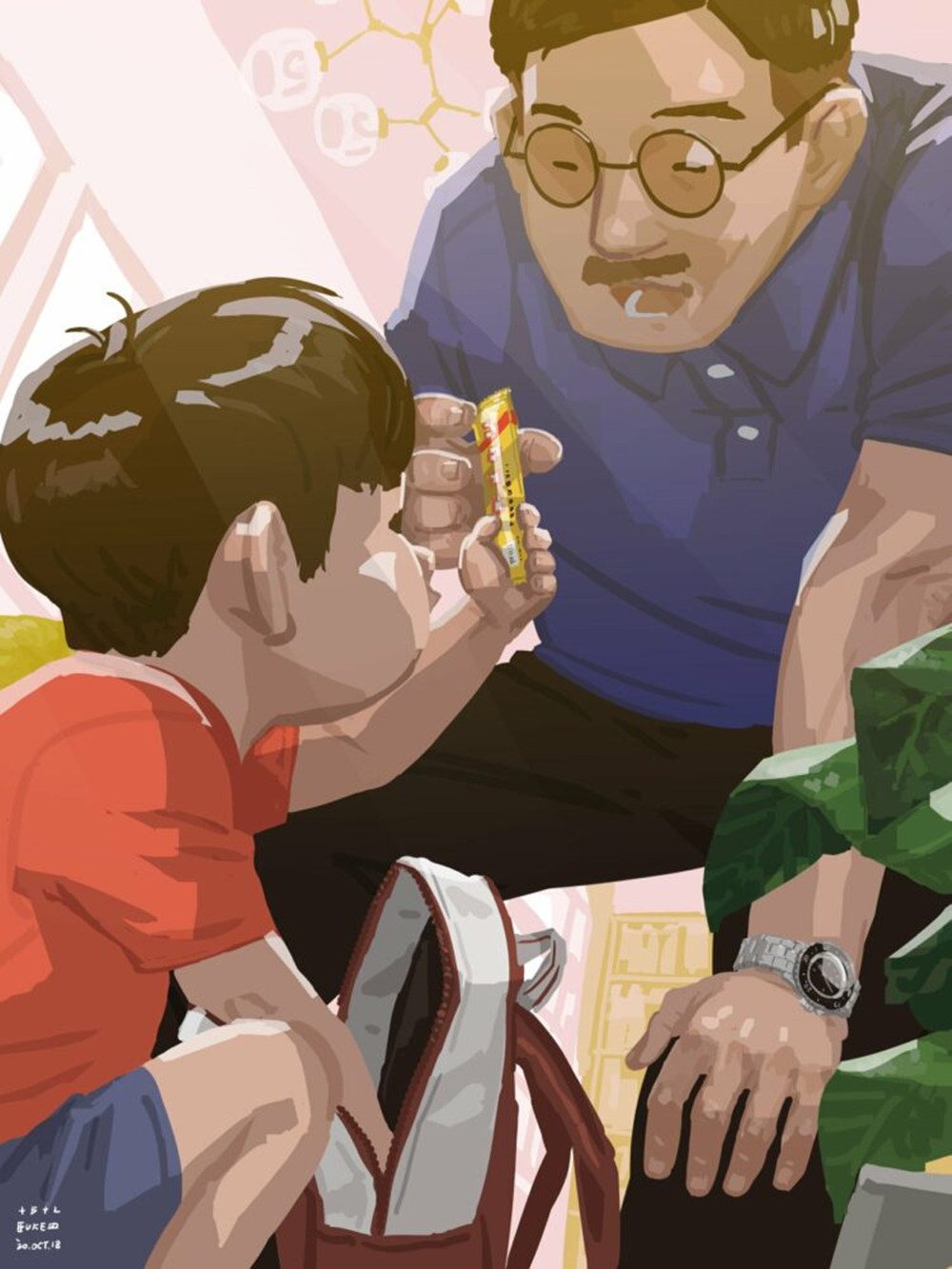 單親爸用畫筆從台灣紅到世界！　插畫家BLUE憂孩子未來