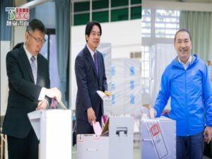 正副總統候選人投票　台灣未來開票後揭曉