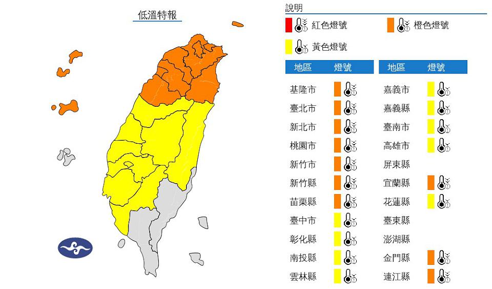 寒流來全國低溫特報　這3縣市幸運閃過