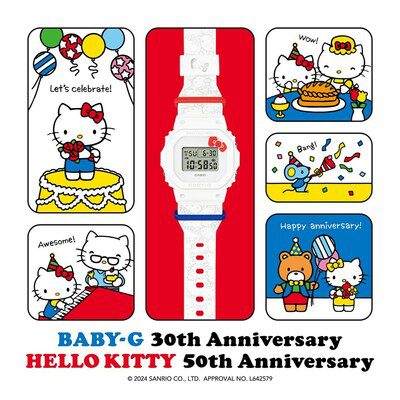 卡西歐發布與Hello Kitty聯名的BABY-G手表