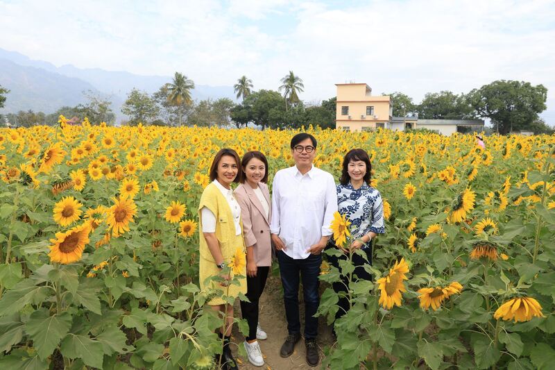 出席美濃花海開園 陳其邁邀民眾春節樂遊高雄東九區