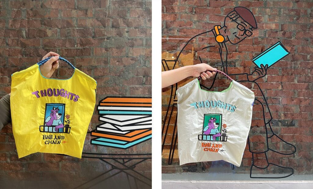 唯一日本官方授權刺繡包 / 環保購物袋　獨特的設計成為時尚單品 現在台灣「Ball＆Chain」也買得到　