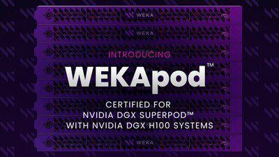 WEKA 推出適用於 NVIDIA DGX SuperPOD 和 NVIDIA DGX H100 系統的強大人工智能原生資料平台設備