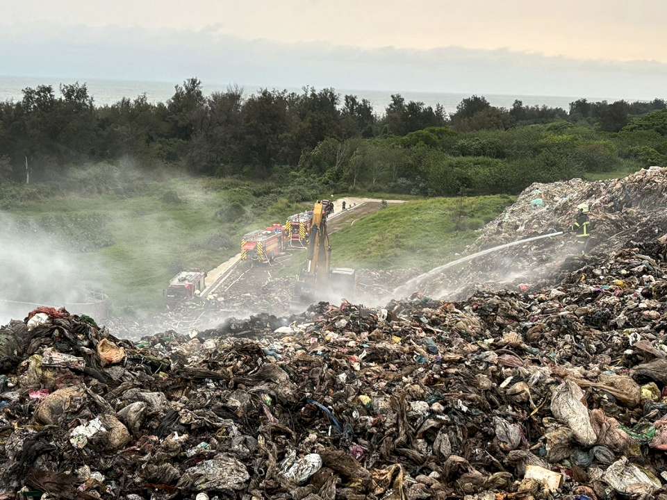 新豐掩埋場沼氣自燃災害　暫由專業團隊全天候監控