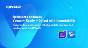 QNAP S3 物件儲存方案 QuObjects 通過 Veeam® Ready – Object with Immutability 認證，資料安全高可靠