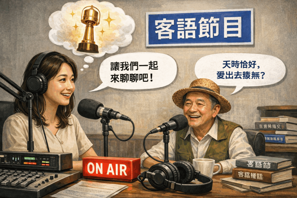 【社論】 為何客語節目主持人總愛講華語？從客語廣播主持現象談語言的專業。與尊嚴
