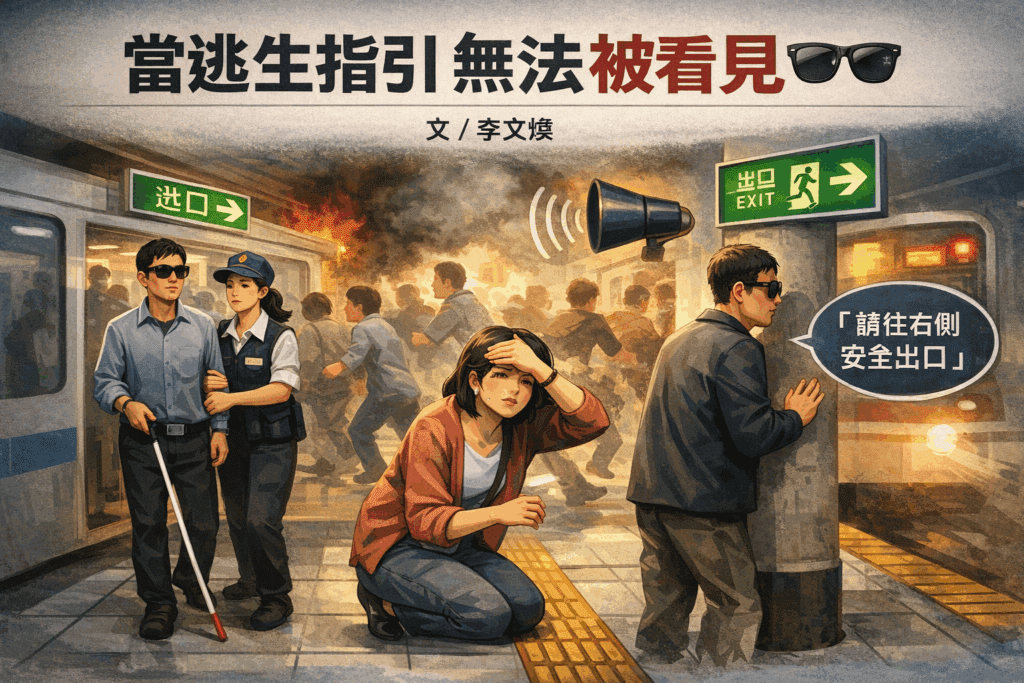 【社論】當逃生指引無法被看見：為視障者補上公共安全的最後一塊拼圖