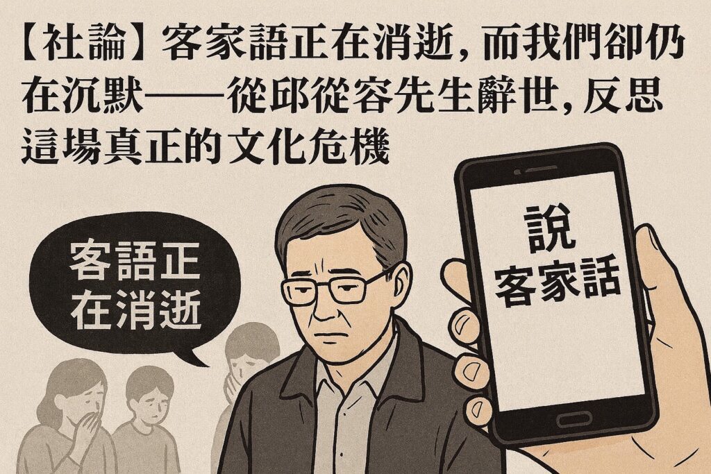 【社論】客家語正在消逝，而我們卻仍在沉默——從邱從容先生辭世，反思這場真正的文化危機