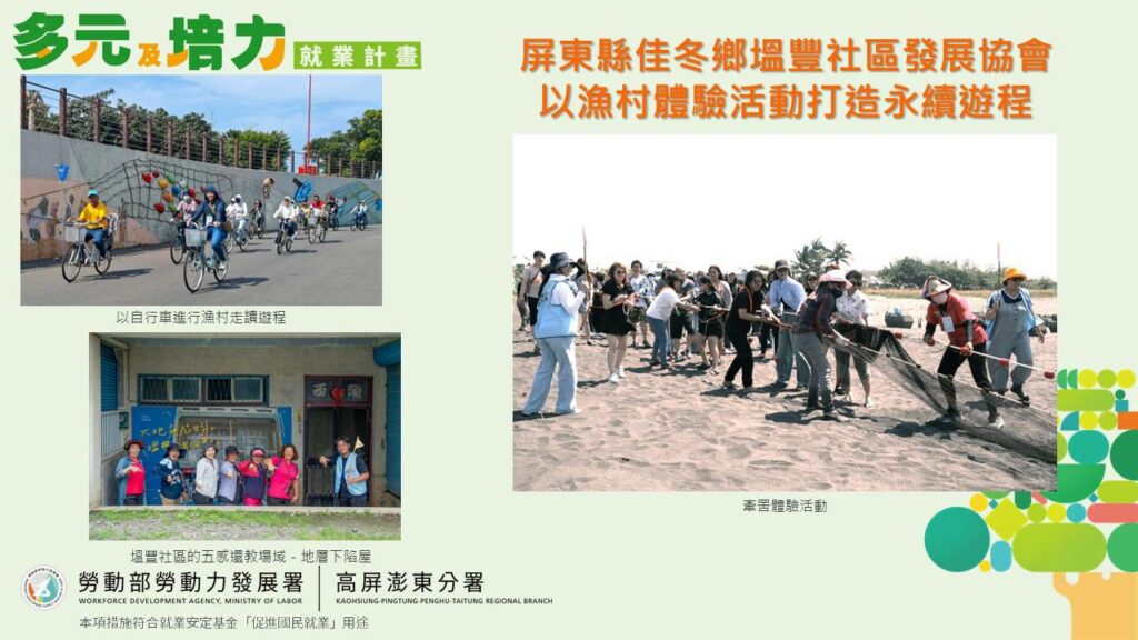 勞動部高分署協助在地團體 打造永續遊程 開創全新觀光體驗