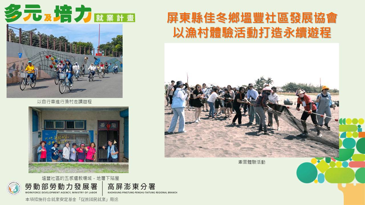 勞動部高分署協助在地團體 打造永續遊程 開創全新觀光體驗