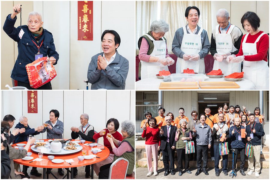寒冬助老拜早年 總統賴清德與獨居長輩圍爐