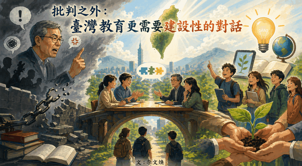 【社論】批判之外：台灣教育更需要建設性的對話