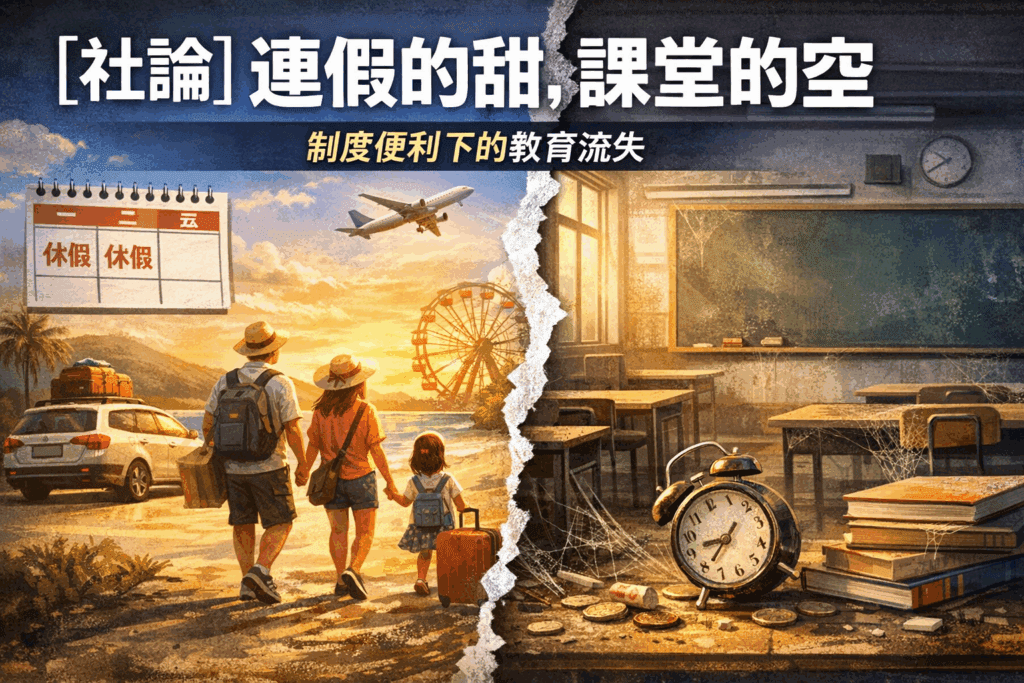 【社論】連假的甜，課堂的空：制度便利下的教育流失