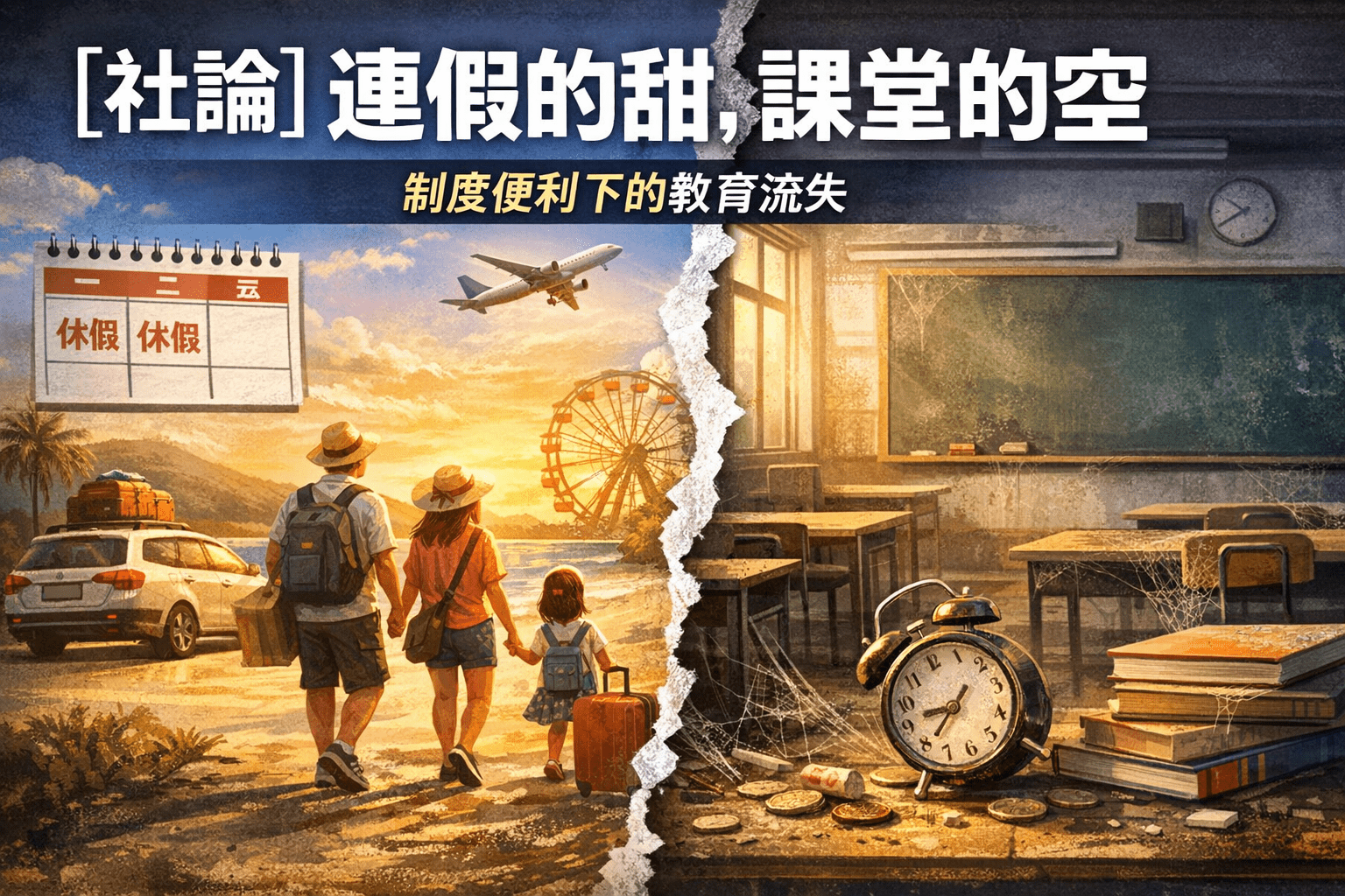 【社論】連假的甜，課堂的空：制度便利下的教育流失