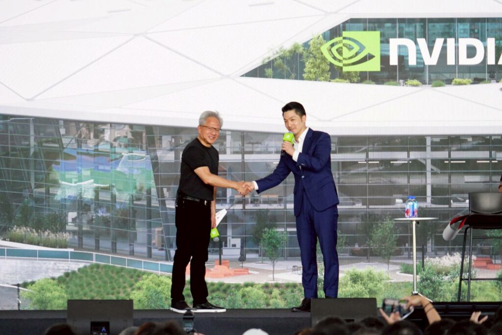 北士科輝達總部邁步　蔣萬安贈市鑰祝賀黃仁勳入厝
