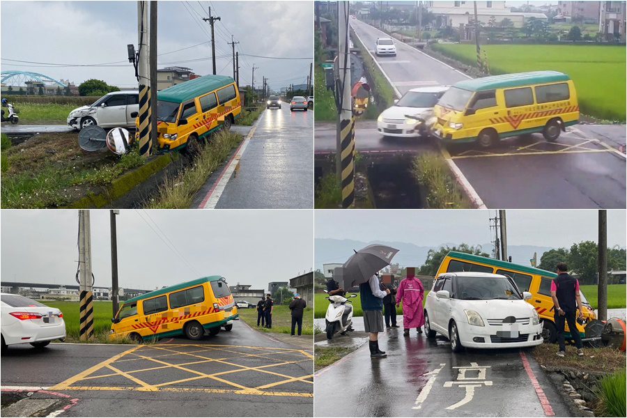 影音/娃娃車與自小客路口相撞 4人受傷送醫