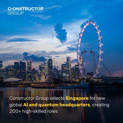 Constructor Group 選擇新加坡作為新環球人工智能與量子總部，創造超過 200 個高技術職位