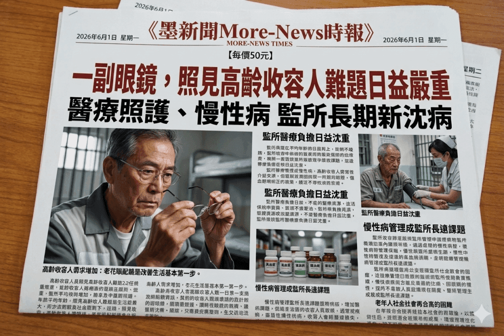 一副眼鏡照見高齡收容人的矯正難題　臺東監獄「敬老好視力」為收容長輩配眼鏡