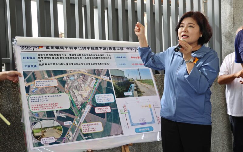 雲縣府斥資2640萬　改善莿桐、虎尾地方排水　提升防洪效能