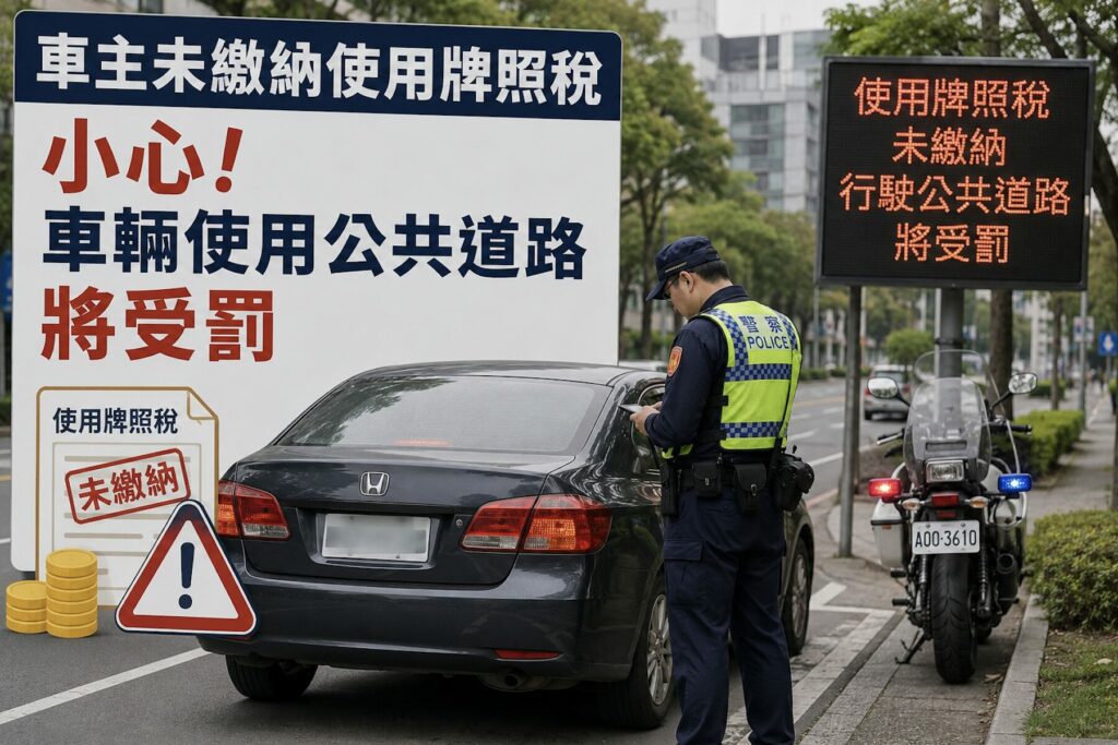 沒繳牌照稅停在路邊也罰！新北稅捐處納保官貼心提醒：先繳清再上路     免挨重罰1倍以下罰鍰