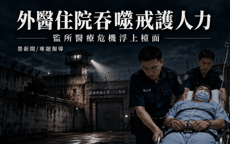 受刑人外醫住院形成戒護人力黑洞　監所醫療危機浮上檯面