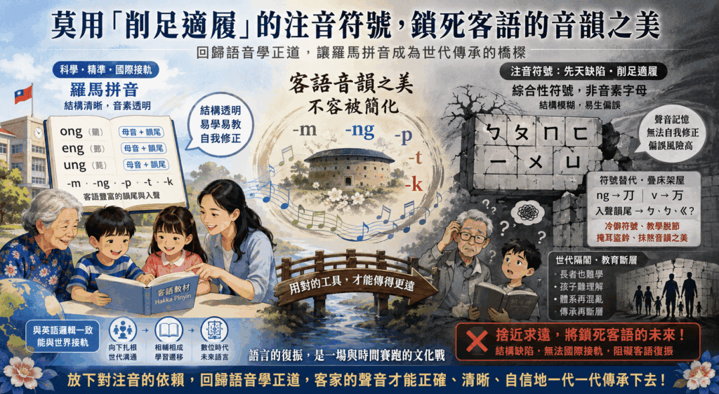 【社論】莫用「削足適履」的注音符號，鎖死客語的音韻之美