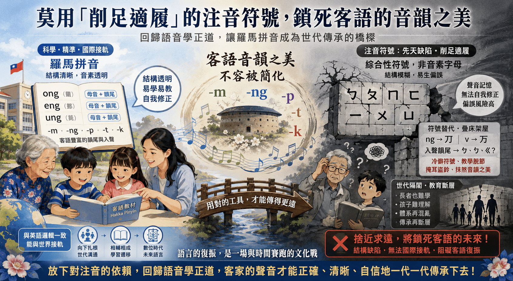 【社論】莫用「削足適履」的注音符號，鎖死客語的音韻之美