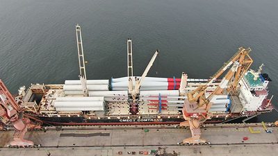 三一啟運拉美首個風電項目主要設備 助力全球能源轉型