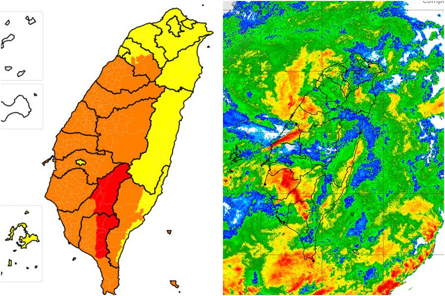 影音/0609滯留鋒面及西南氣流持續影響 20縣市豪大雨特報