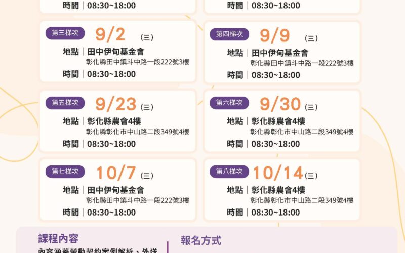 提升勞資法遵意識　彰化縣政府115年勞動權益及法令遵循研習會開跑囉　歡迎報名參加