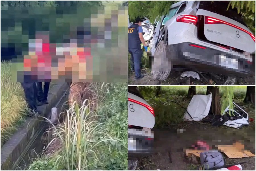 影音/宜蘭發生自撞車禍　四傷一OHCA