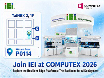 威強電 (IEI) 於 2026 COMPUTEX 展出強韌邊緣 AI 平台：推動 AI 在工業應用的落地部署