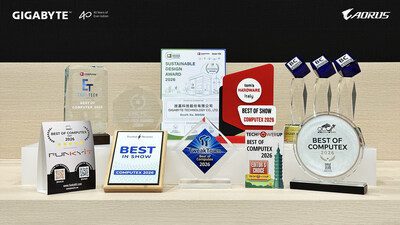 技嘉 COMPUTEX 2026 展現 40 年創新里程碑 AI、電競與設計實力獲國際肯定