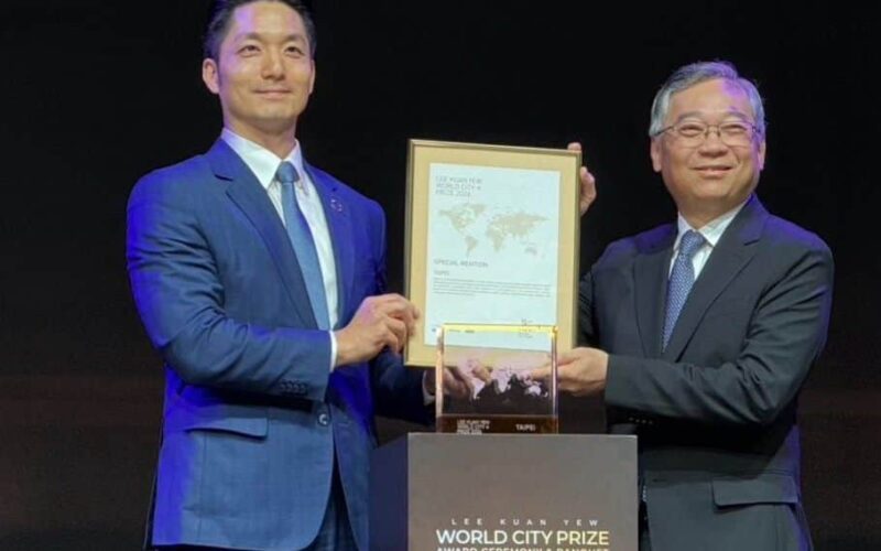 臺北獲李光耀世界城市獎特別獎　蔣萬安赴星出席高峰會分享城市治理