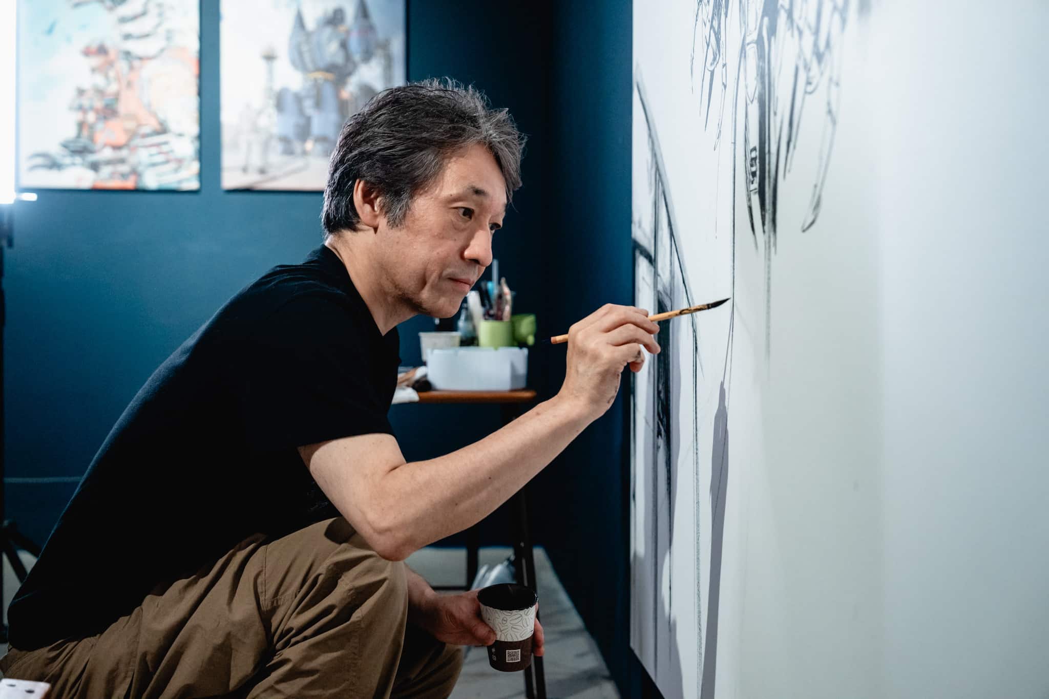 駁二「怪獸風景」展　《哥吉拉》怪獸設計師西川伸司現場創作中