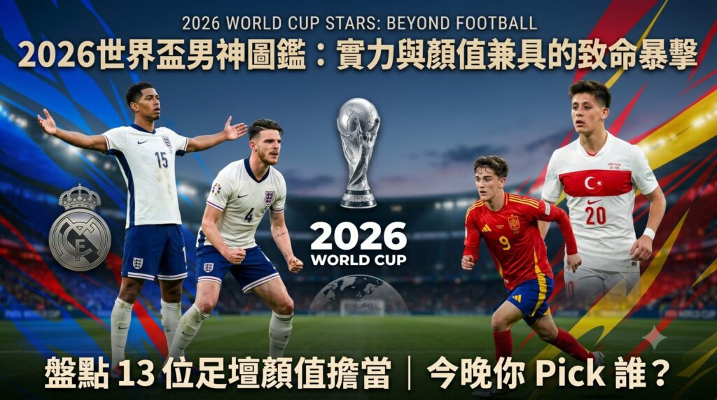 2026美加墨世足開踢！球場上的致命顏值暴擊：盤點本屆世界盃 13 位必追天菜男神